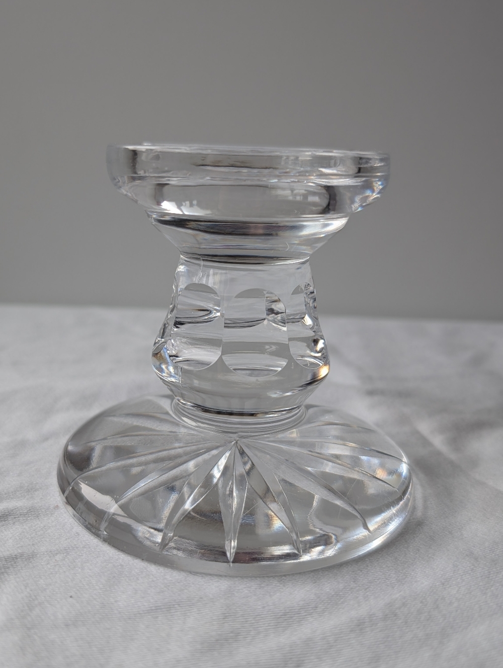Waterford Crystal Alana Hurricane Lamp Starburst Base Discontinued Vintage